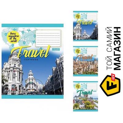 1 Вересня Тетрадь А5 48л в клетку TRAVEL 10шт в упак (764132)