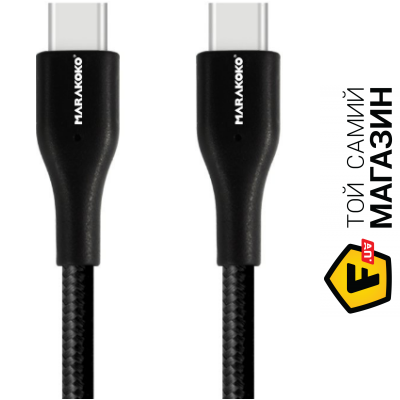 Marakoko USB Type-C to USB Type-C 1.5м, Black (M-TC04)
Marakoko USB Type-C to USB Type-C 1.5м, Black (M-TC04)