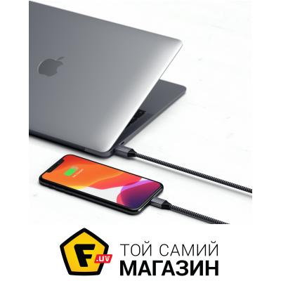Кабель Satechi Satechi USB-C to Lightning Cable Space Gray (1.8 m) (ST-TCL18M)