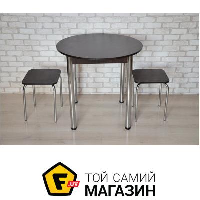 Стол для дома Tavol Круглый стол Крег D800 ножки хром Венге + 2 табуретки
Стол для дома Tavol Круглый стол Крег D800 ножки хром Венге + 2 табуретки