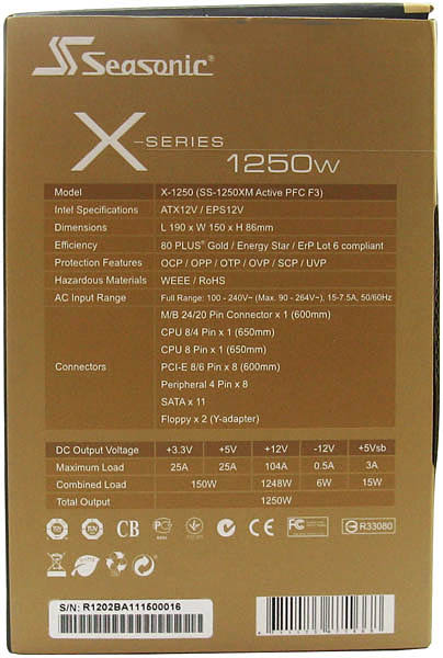 Блок питания Seasonic ATX 1250W (SS-1250XM) фото