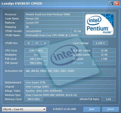  Aspire 5738DZG-434G32Mn (LX.PKF02.002)