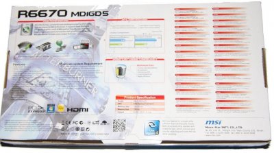  MSI Radeon HD6670 1GB, 128bit, DDR5 (R6670-MD1GD5) 