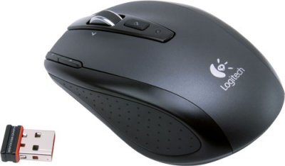  Logitech VX Nano Laser Cordless for Notebooks for Business USB Black (910-001172) 