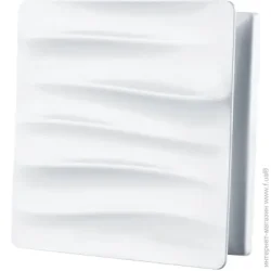 Вентиляционная решетка Решетка для вентиляции МВ 100 Вейв 147х147 пластик белый