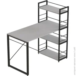 Стол письменный Коннект с этажеркой 1200x600x16 мм белый/черный