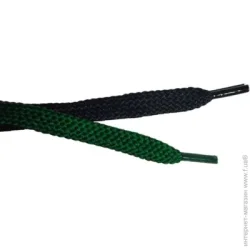 Шнурки черно-зеленые 120 см