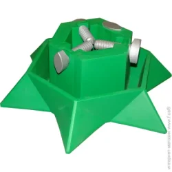 Новогодняя подставка под елку Подставка для елки 13,2x39,5x39,5 см (форма звезды ST-122741) зеленый