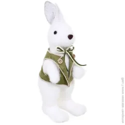 Пасхальна декорація Кролик з бантиком 15х26 см в асортименті