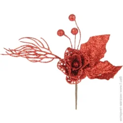Веточка декоративная Роза 15 см в ассортименте 801-003