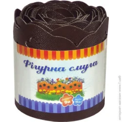 Бордюрна стрічка  фігурна – 15 см х 9 м коричнева