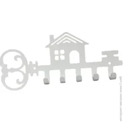 Бокс для ключей Ключница Ключ 18х20 см белый (КЛ-2009502)