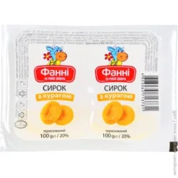 Сир Сирок Фанні 20% термізований з курагою м/у 2х100г