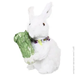 Декорація великодні Зайчик з білим капустою 22 см