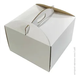 Коробка для торта Т22 білий 300x300x200 мм