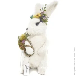 Декорація великодні зайчики з кошиком 23х43 см (F2330288)