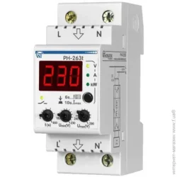 Реле напруги Новатек-Електро РН-263Т на DIN-рейку, багатофункціональне (NTRN263T2)