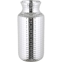 Ваза керамічна Мінеллі 28,5 см срібна