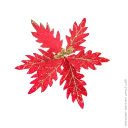 Веточка декоративная Лист красный 28 см в ассортименте 801-002