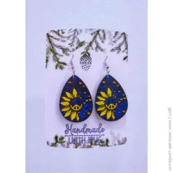 Сережки Соняшник 2,9x5 см S-2216