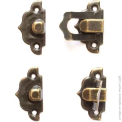Замок декоративний стара латунь 30х30 мм 2 шт.