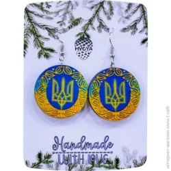 Сережки Тризуб. Коло 3,2x4,5 см S-2237