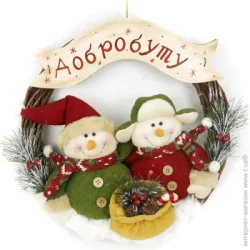 Декорація новорічна два сніговика 33 см (NC13-131/2)