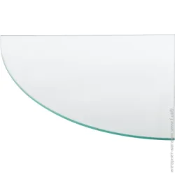 Полка стеклянная ВС радиусная 350x350 мм прозрачный