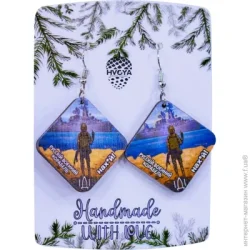 Сережки Воїн. Острів 3,9x3,9 см S-2226