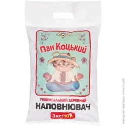 Наполнитель древесный Пан Коцький 3 кг