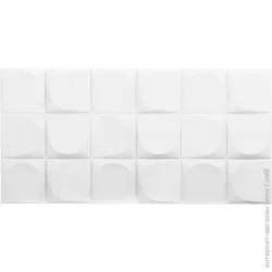 3D-панель с ПВХ Квадраты 60x120x2,5 см белый E003-1