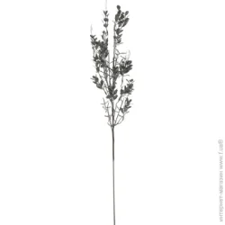 Декорація новорічна гілка спадаюча з листям та кристаликами 63 см EYC21220