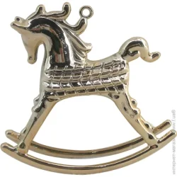 Підвіска пластикова Коник гойдалка 8 см золотий YE25B350-93