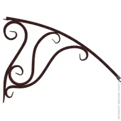 Кронштейн для козирка округлого комплект (прогрунтований)