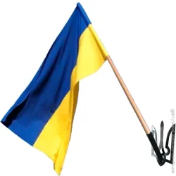 Держатель Тризуб с флагом Украины