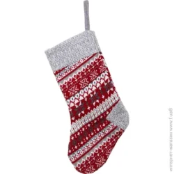 Фігурка під ялинку Декорація новорічна Чоботи різдвяні в'язані AH222169-1 41 см