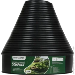 Садовый бордюр  Бордюр газонний COMPACT 20 м чорний
