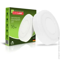 Накладной светильник Светильник светодиодный Eurolamp 16 Вт IP20 белый LED-NLR-16/4