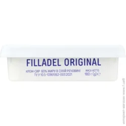 Крем-сир Білоцерківське Filladel Original 180 г
