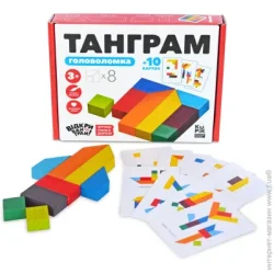 Настольная игра Головоломка Igroteco Танграм +  карточки с заданиями 900446