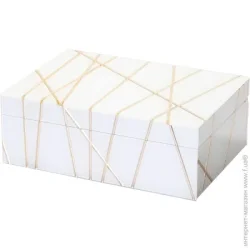 Шкатулка для украшений Julie 26x18x9,5 см бело-золотая