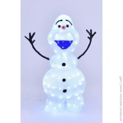 Фигурка под елку Фигурка с подсветкой Снеговик светодиодная (LED) 100 ламп 70 см