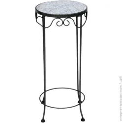 Подставка для цветов одинарная металл мозаика круг M JF200171-2 260x580 см голубой