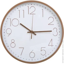 Часы настенные классические  Часы настенные Monotime белый с золотом — механизм кварцевый (электронный) — питание батарейки