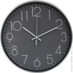 Часы настенные классические  Часы настенные Monotime серый с белым — механизм кварцевый (электронный) — питание батарейки