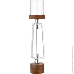 Подсвечник Noida 4,25x4,25x17,5 см серебро Inari