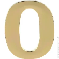 Цифра O пластик золотий 40 мм