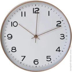Часы настенные классические  Часы настенные Puretime 30 см белые — механизм кварцевый (электронный) — питание батарейки