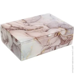 Шкатулка для украшений Rosalie 20,5x15x7 см розовый мрамор