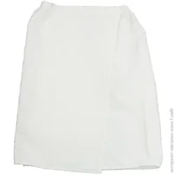 Парео для сауны Sauna PRO вафельное на липучке белое